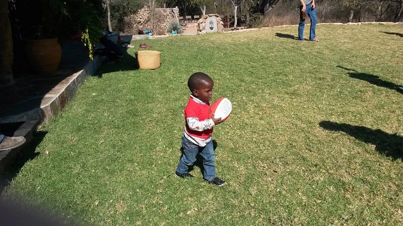 Junior has the ball